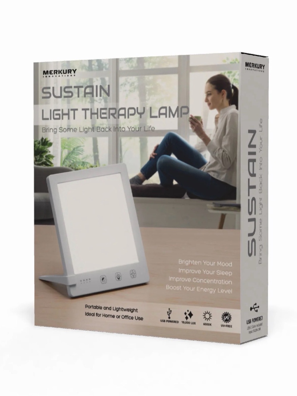 Merkury Innovations Revive Light Therapy Lamp - Improve Sleep - Boost Mood NEW!!